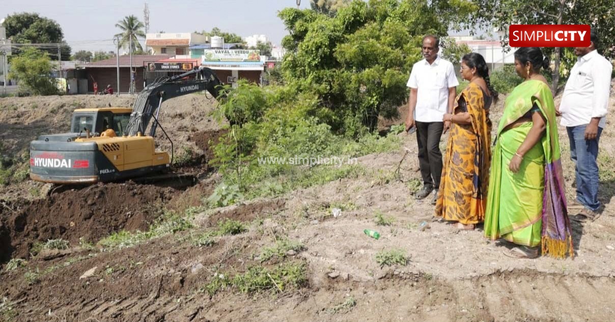 கோவையில் சரவணம்பட்டி குட்டை தூர்வாரும் பணி உள்ளிட்ட பல்வேறு பணிகளை ஆய்வு செய்த மாநகராட்சி மேயர்