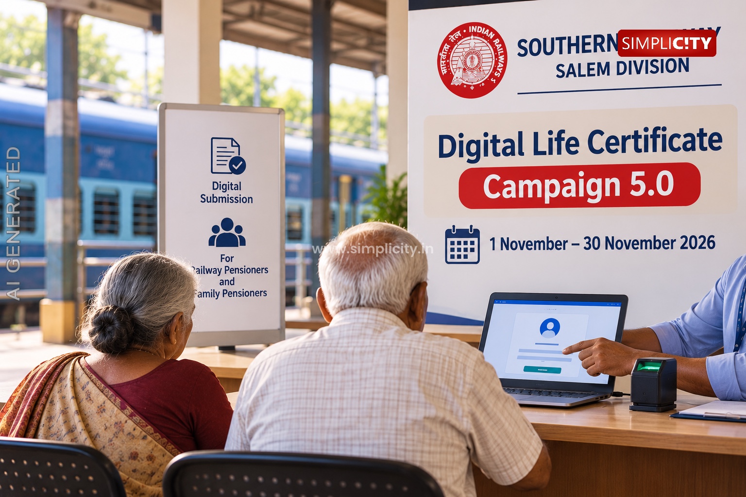 Salem Railway Division to Hold Digital Life Certificate Camps for Pensioners in November