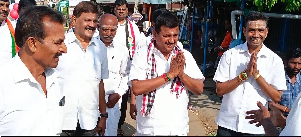 AIADMK Candidate Arunkumar Campaigns Among Tribal Communities in Anaikatti