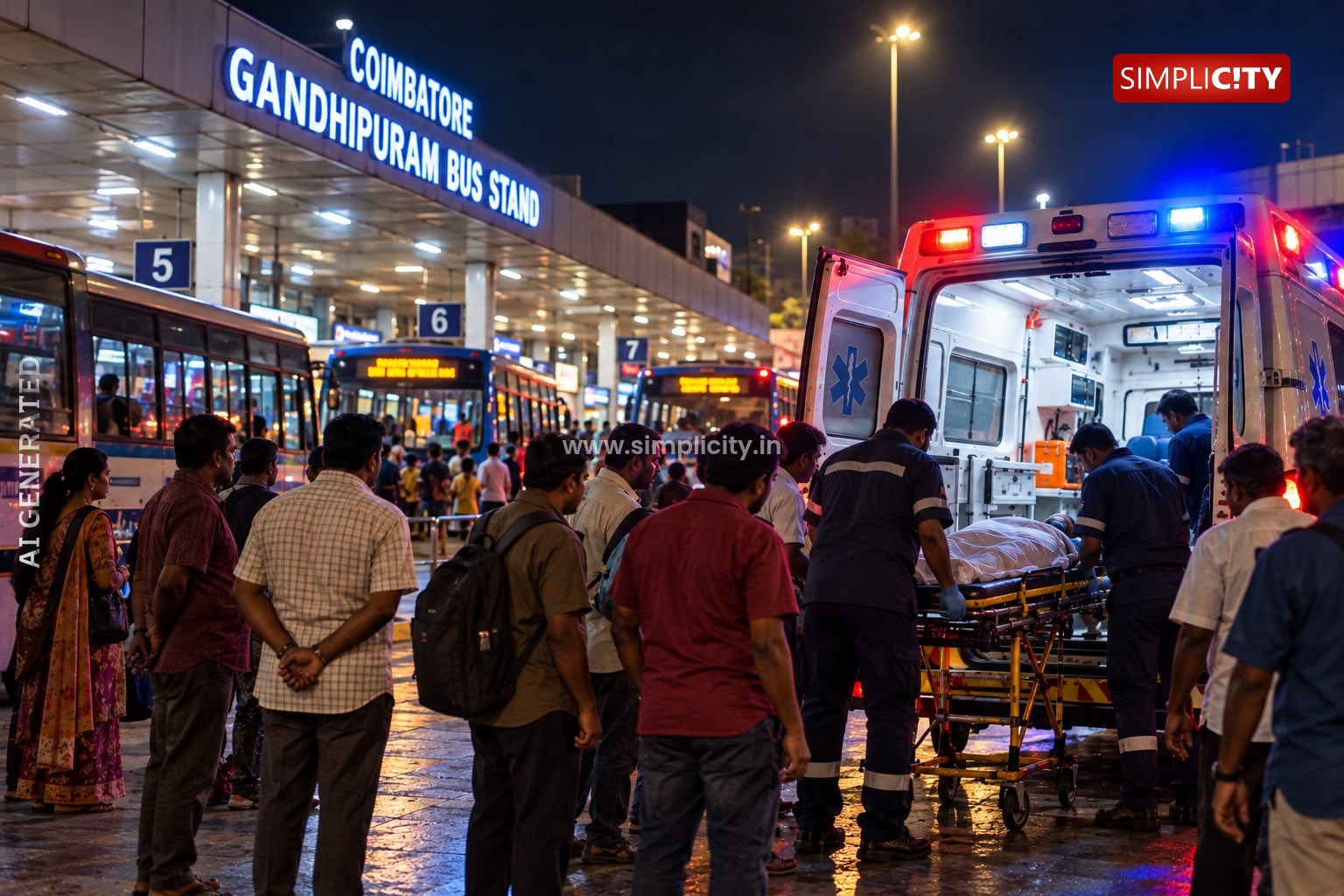 கோவை காந்திபுரத்தில் ஓடும் பேருந்தில் ஏற முயன்ற வால்பாறை தொழிலாளி உயிரிழப்பு