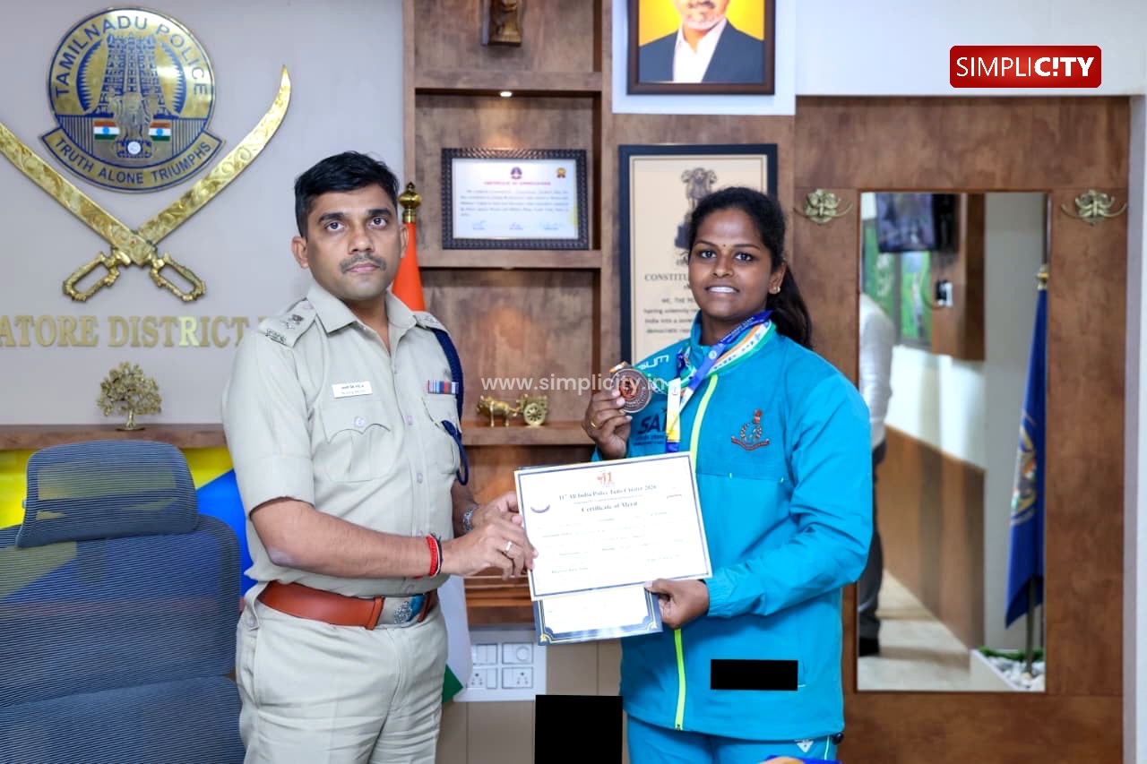 Coimbatore Police Constable Srinidhi Wins Bronze in Taekwondo at National Championship