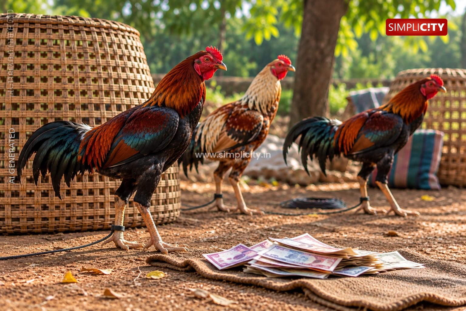 கோவை சரவணம்பட்டியில் சேவல் சண்டை சூதாட்டம்: இருவர் கைது, 3 சேவல்கள் பறிமுதல்