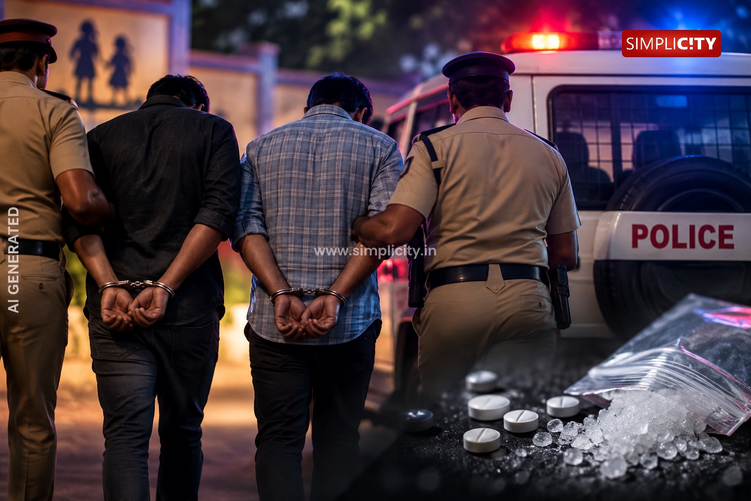 Two Arrested With 16g Methamphetamine Near School in Saibaba Colony; Probe On to Trace Delhi Supplier