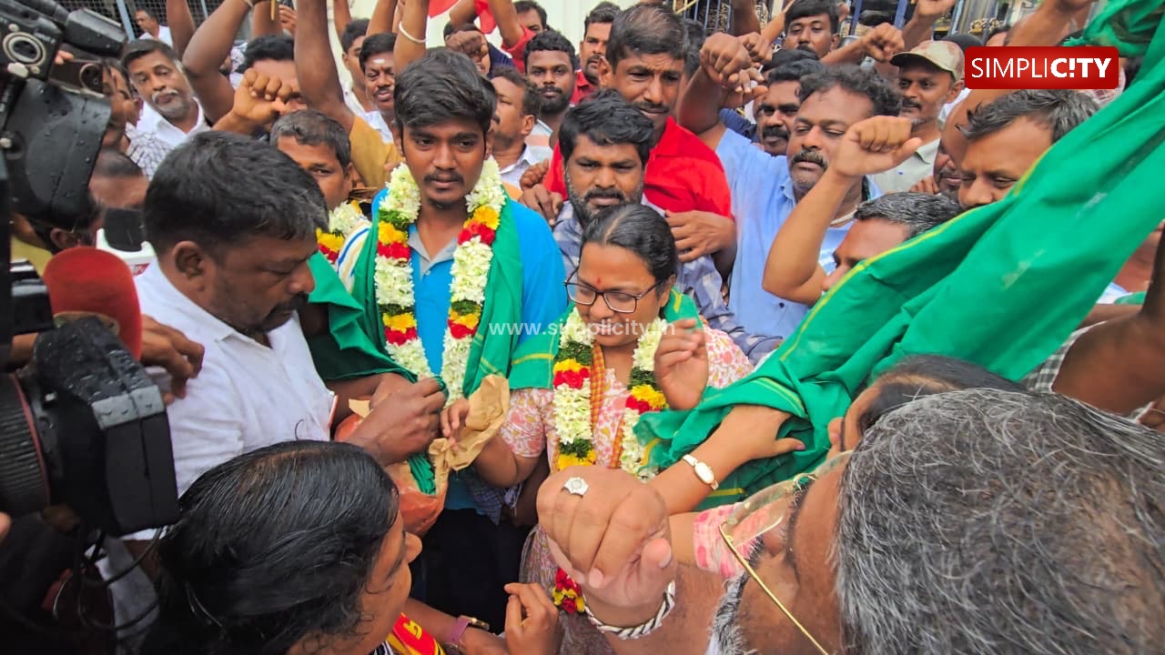 NTK Candidate Karthika Among Nine Released from Coimbatore Central Prison on bail; Party Cadres Accord Warm Welcome