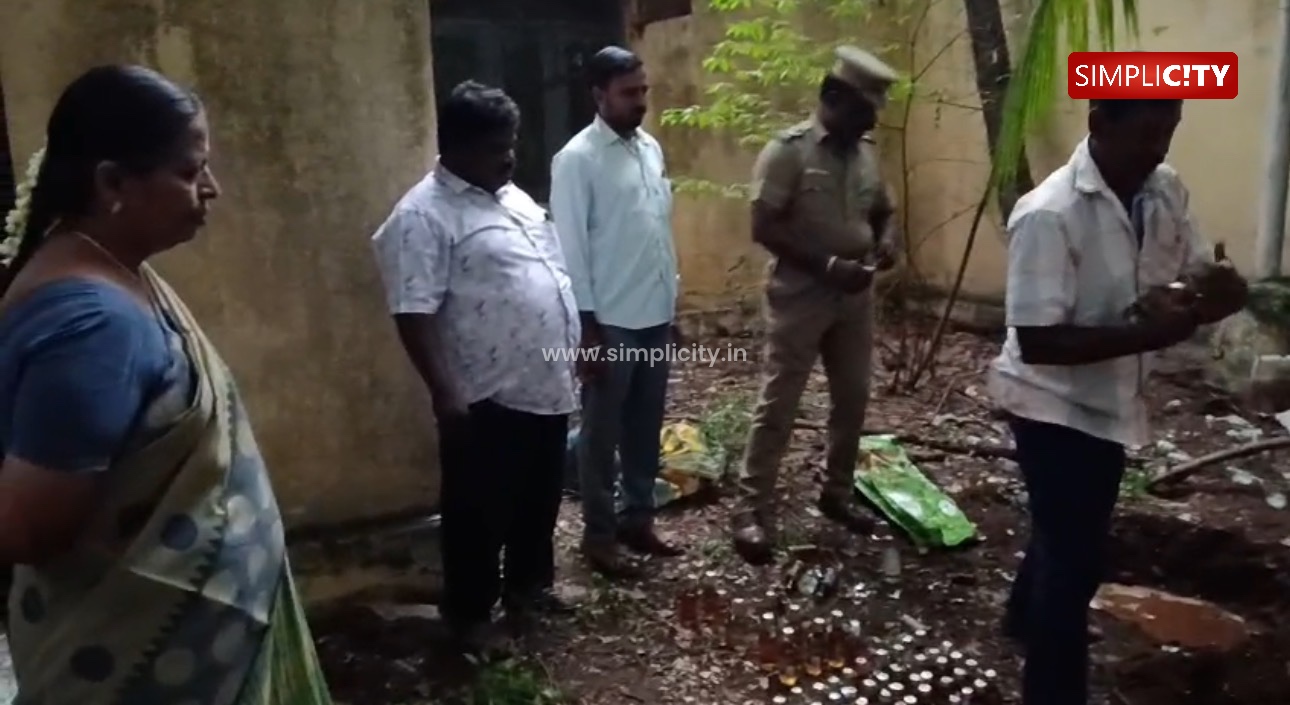 Perur Prohibition Enforcement Wing Destroys 1,934 Bottles Seized in Illegal Liquor Sale Cases