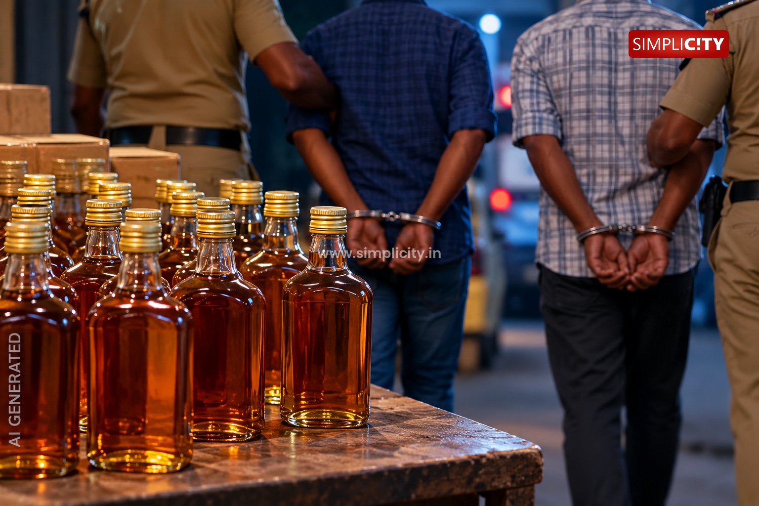 Coimbatore Police Bust Illegal Liquor Sale; 52 Brandy Bottles Seized, Two Held