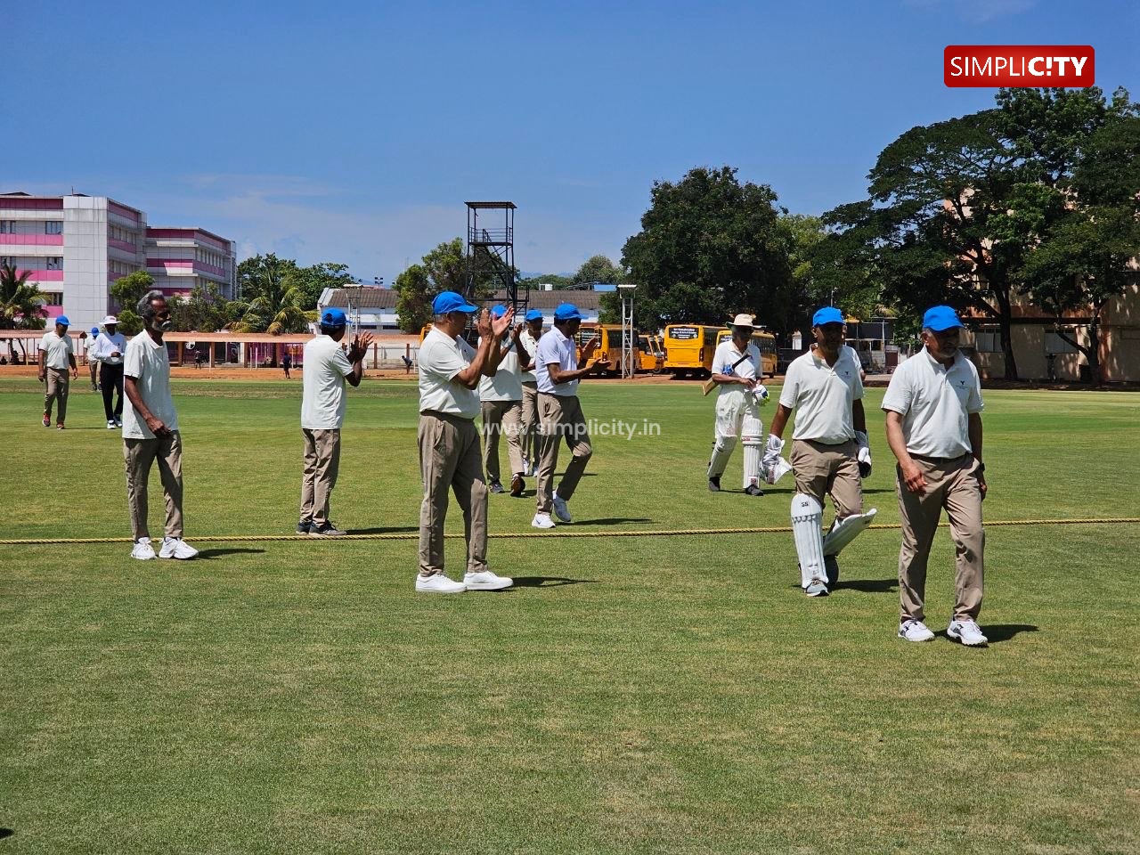 The Coimbatore Seniors team won the Over-65 cricket championship held at SNR College, Coimbatore on September 27, 2025, defeating Salem by 30 runs. — image 12