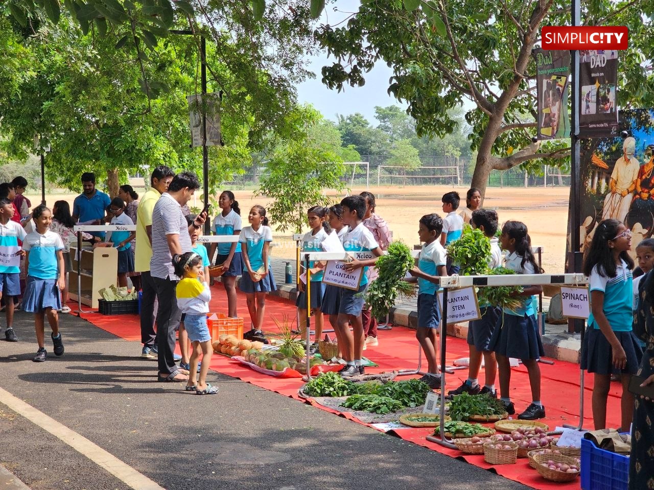 Students of Ksirs School in Coimbatore enthusiastically took part in a children's market event, selling vegetables and greens. — image 9