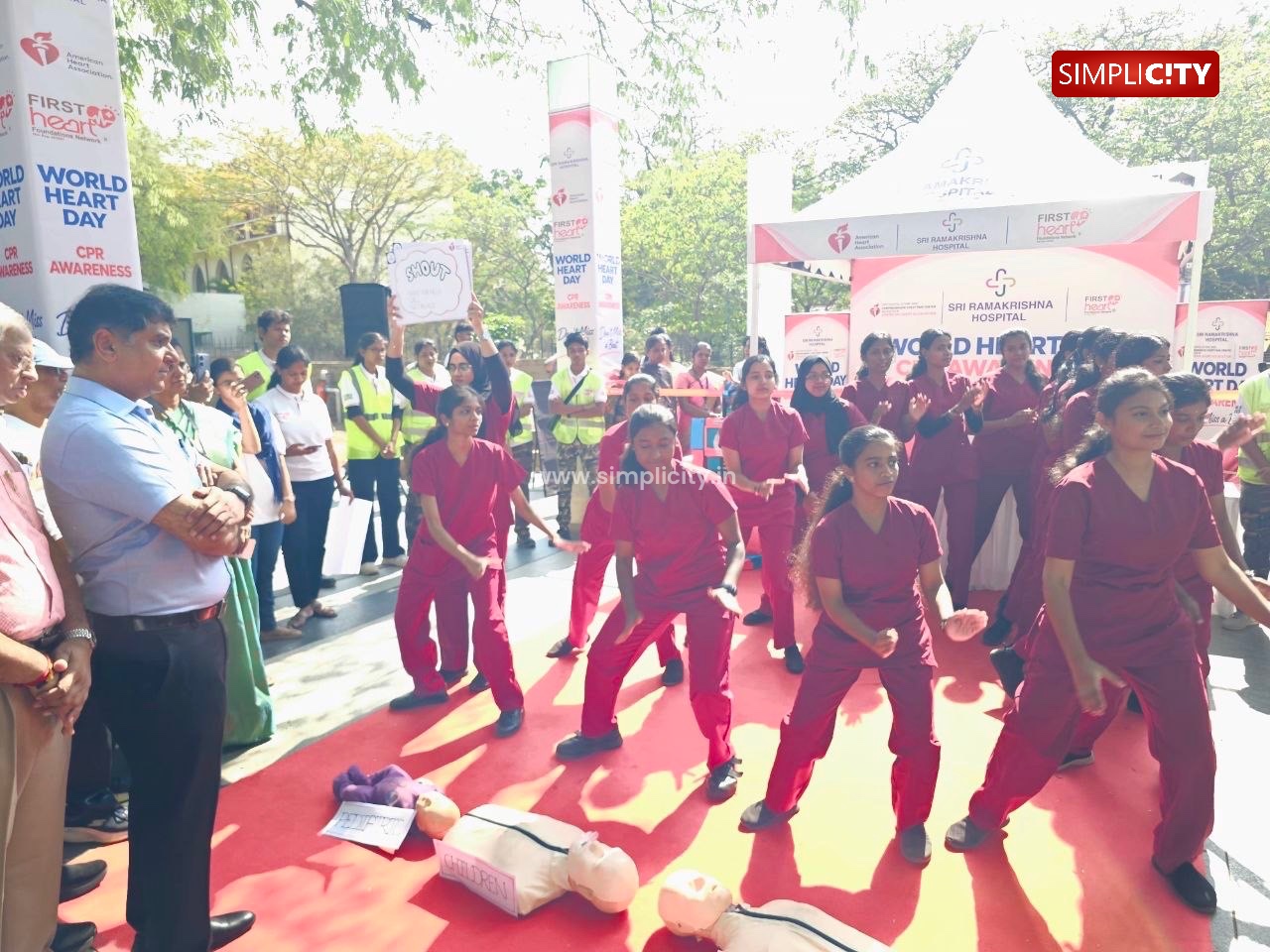 On the occasion of World Heart Day, Sri Ramakrishna Hospital organized an awareness event on heart health at Race Course. — image 2