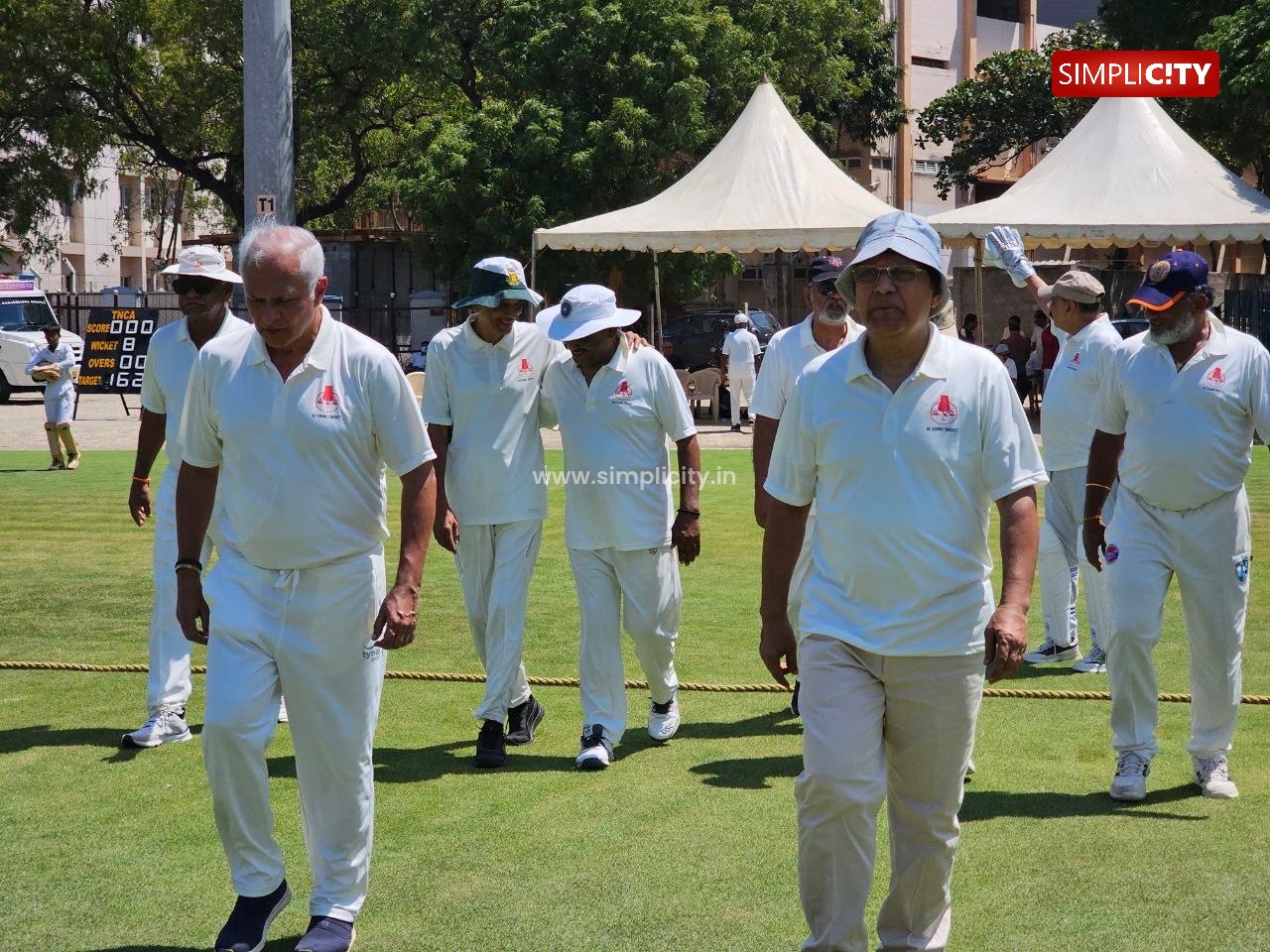 The Coimbatore Seniors team won the Over-65 cricket championship held at SNR College, Coimbatore on September 27, 2025, defeating Salem by 30 runs. — image 11